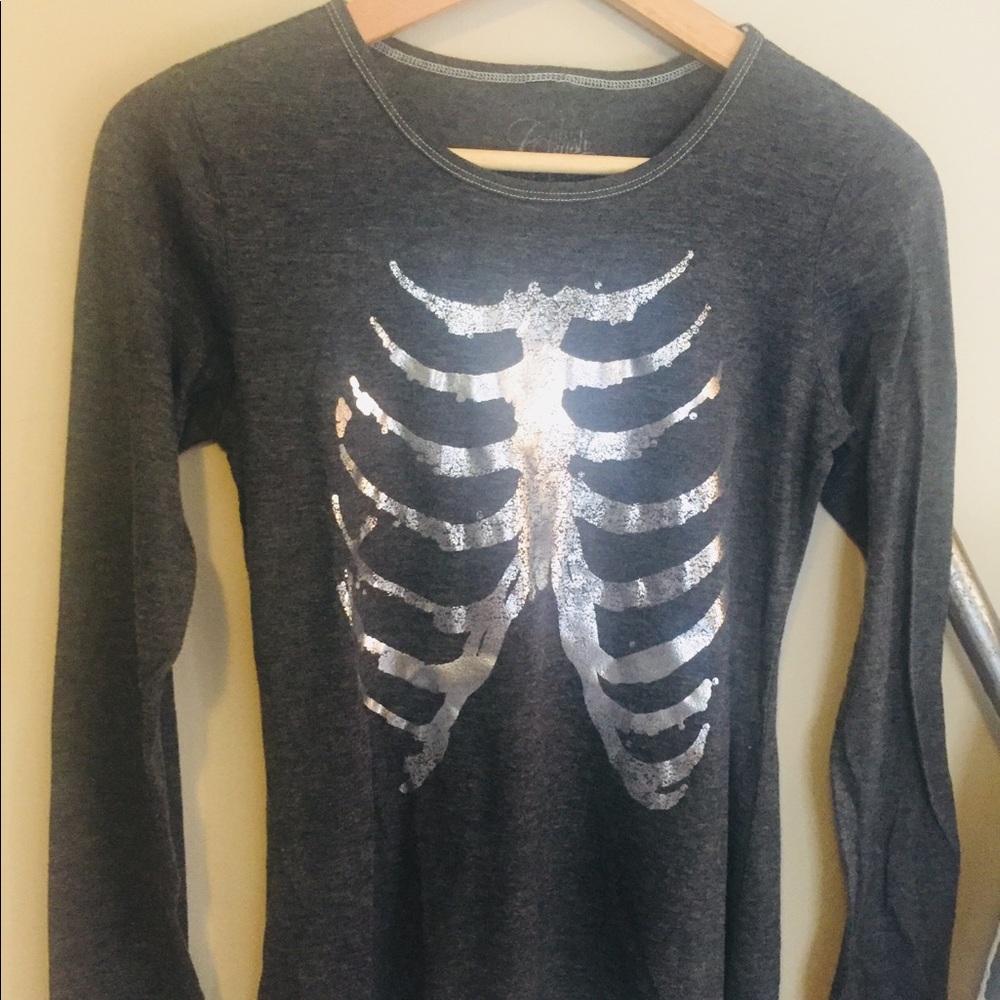 Long sleeve rib cage shirt 🦴